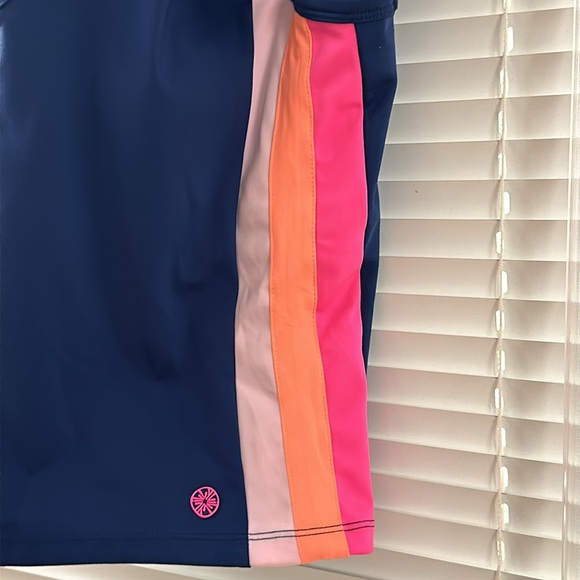 Lilly Pulitzer Luxletic Oyster Bay Navy Vanti UPF 50+ Bra Tank Top - Medium - Picture 5 of 6